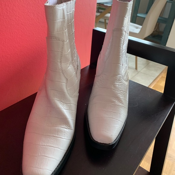 White Croc Booties - Picture 3 of 5